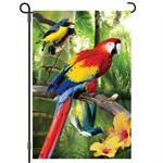 Parrots of Paradise Garden Flag